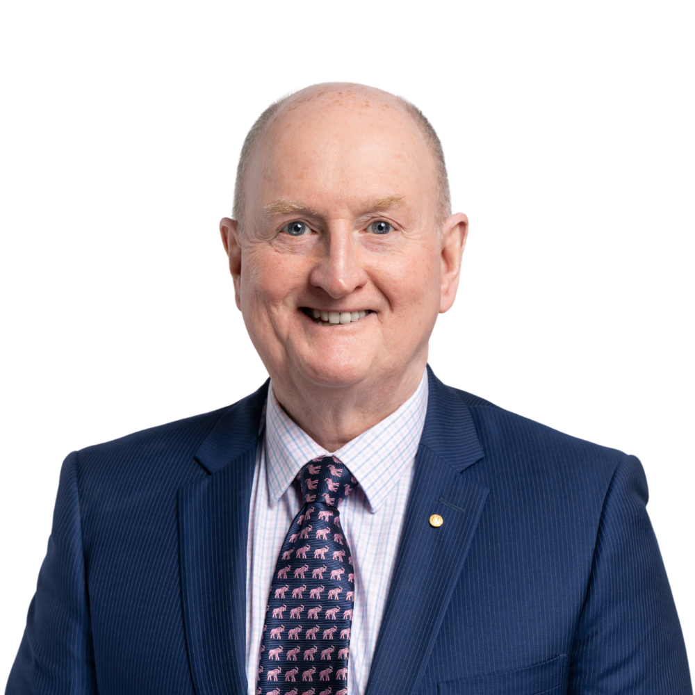 John in suit and patterned tie