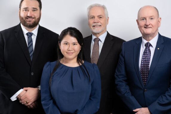 Professional business team group portrait in formal attire