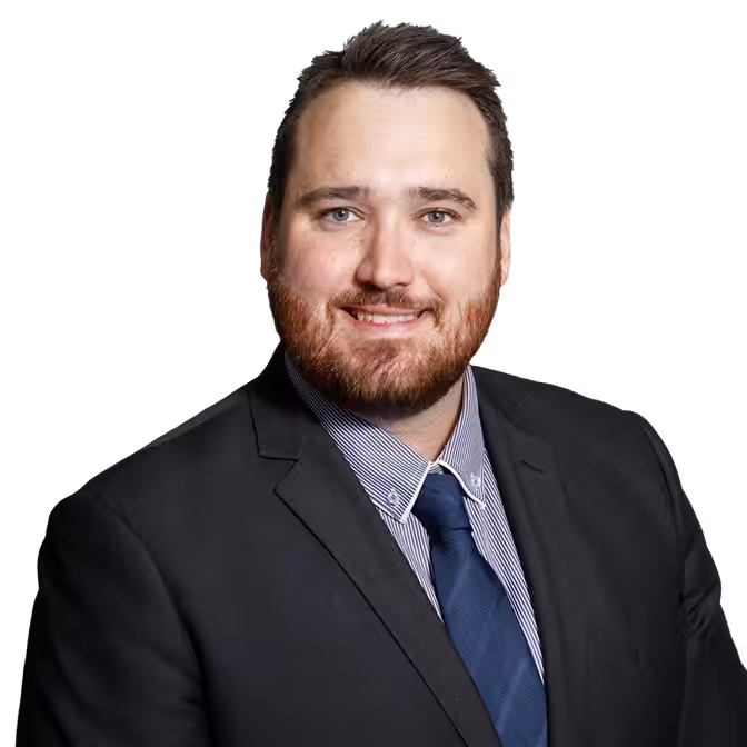 Smiling man in business suit and tie