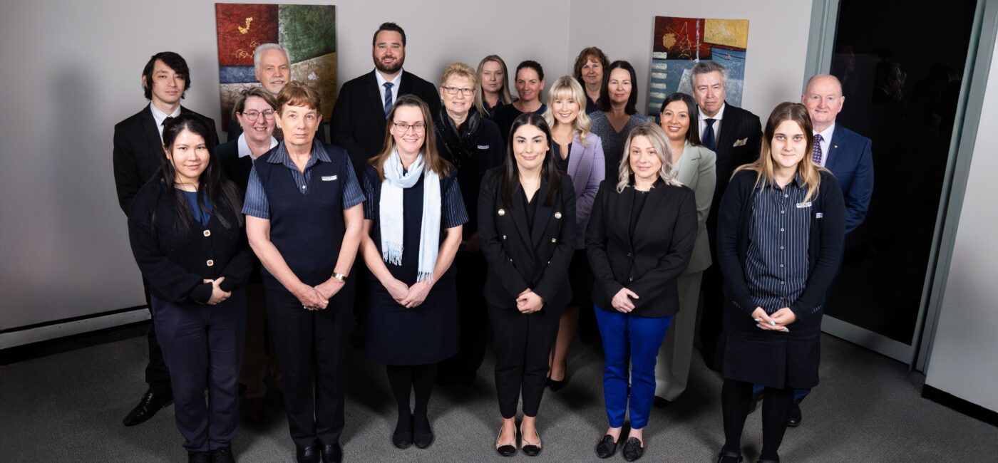 Professional team group photo in office setting